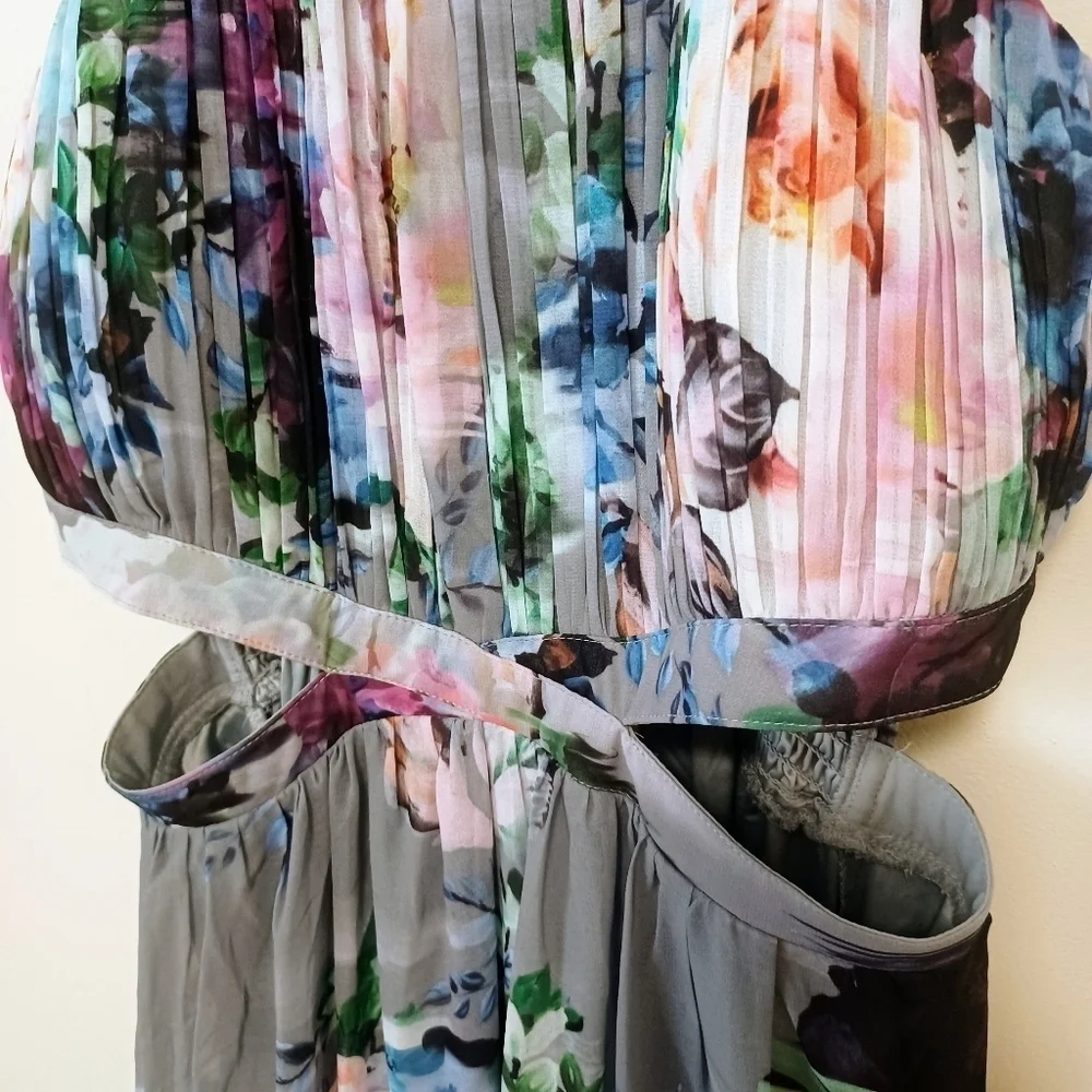 LITTLE Mistress Floral Halter Maxi Dress Sz 12 NWT - Picture 5 of 13